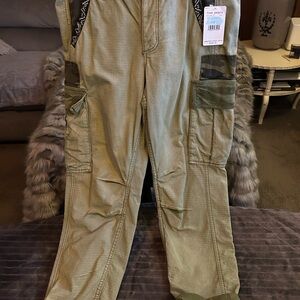 Free People Women’s Olive Green Cargo Pants